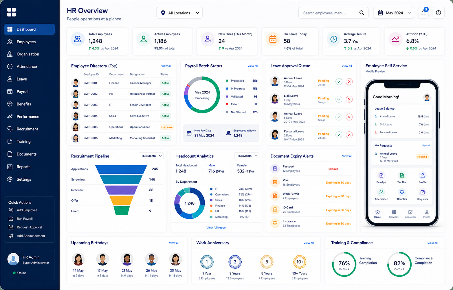 School LMS supporting interface one